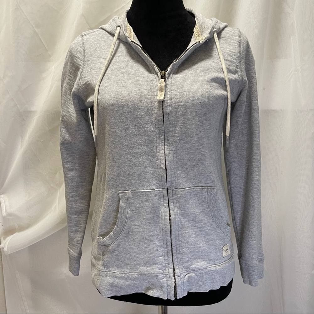 L.L.Bean Women's Gray Full Zip Hoodie Sweatshirt XS REG